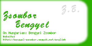 zsombor bengyel business card